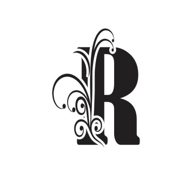 Harf R Business kurumsal birleşik vektör logo tasarım şablonu