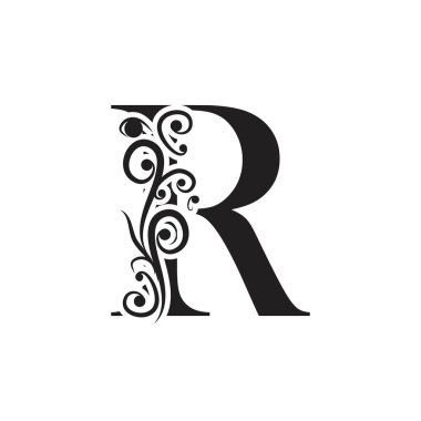 Harf R Business kurumsal birleşik vektör logo tasarım şablonu