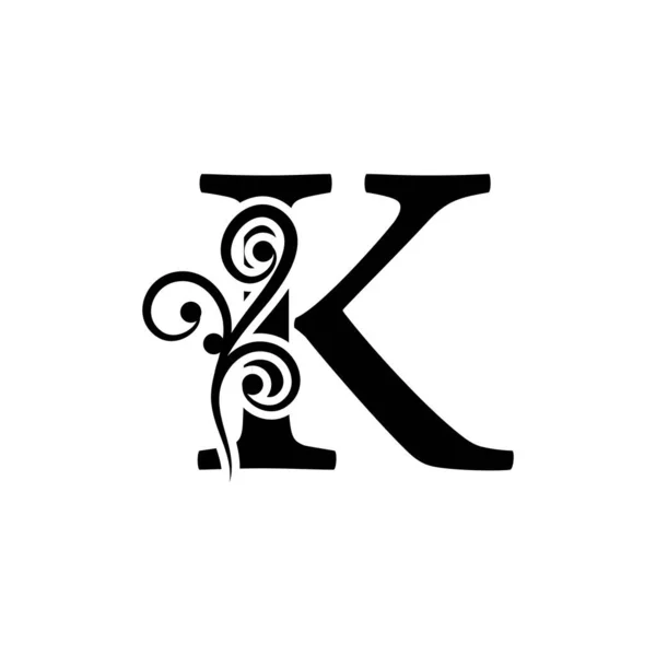 文字Kロゴアイコンデザインテンプレート要素 — ストックベクタ