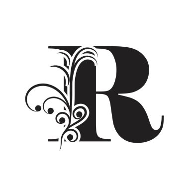 Harf R Business kurumsal birleşik vektör logo tasarım şablonu