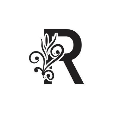 Harf R Business kurumsal birleşik vektör logo tasarım şablonu