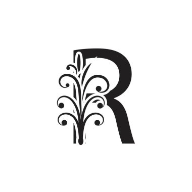 Harf R Business kurumsal birleşik vektör logo tasarım şablonu