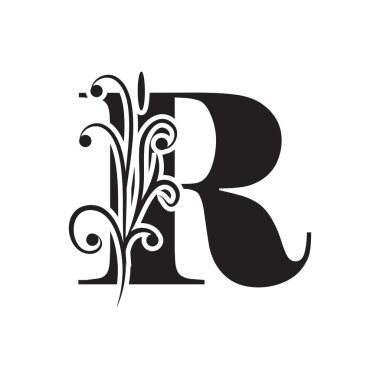 Harf R Business kurumsal birleşik vektör logo tasarım şablonu