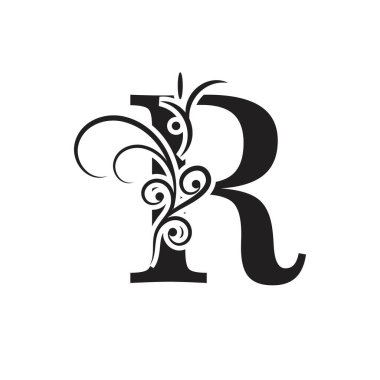 Harf R Business kurumsal birleşik vektör logo tasarım şablonu