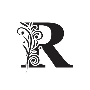 Harf R Business kurumsal birleşik vektör logo tasarım şablonu