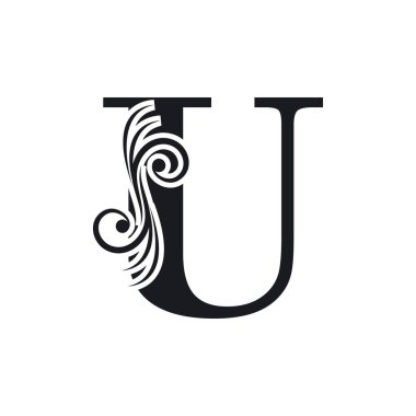 Harf U İş kurumsal birleşik vektör logo tasarım şablonu