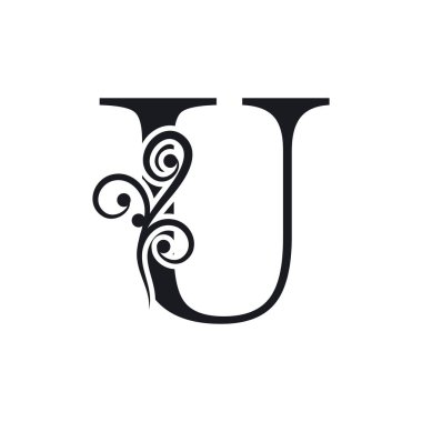 Harf U İş kurumsal birleşik vektör logo tasarım şablonu