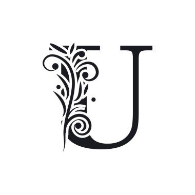 Harf U İş kurumsal birleşik vektör logo tasarım şablonu