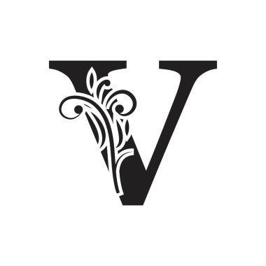 Harf v v İş kurumsal birleşme vektör logo tasarım şablonu