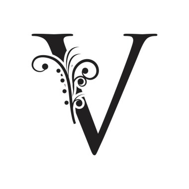 Harf v v İş kurumsal birleşme vektör logo tasarım şablonu