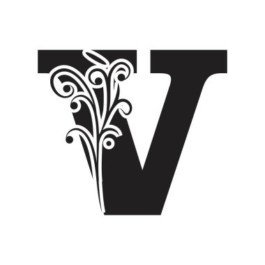 Harf v v İş kurumsal birleşme vektör logo tasarım şablonu