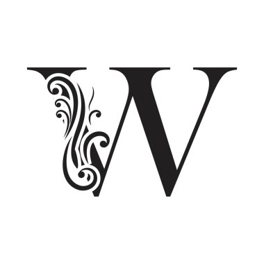 Harf W İş Kurumsal Birlik Vektörü logo tasarım şablonu