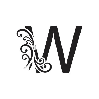 Harf W İş Kurumsal Birlik Vektörü logo tasarım şablonu