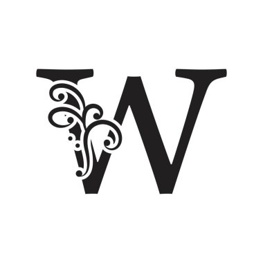 Harf W İş Kurumsal Birlik Vektörü logo tasarım şablonu