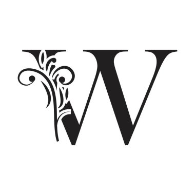 Harf W İş Kurumsal Birlik Vektörü logo tasarım şablonu