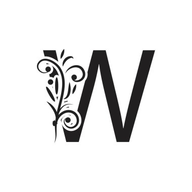 Harf W İş Kurumsal Birlik Vektörü logo tasarım şablonu