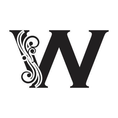 Harf W İş Kurumsal Birlik Vektörü logo tasarım şablonu