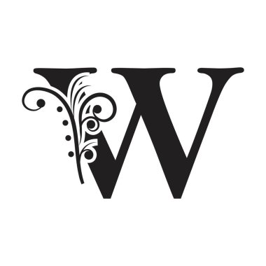 Harf W İş Kurumsal Birlik Vektörü logo tasarım şablonu