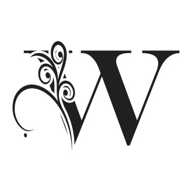 Harf W İş Kurumsal Birlik Vektörü logo tasarım şablonu