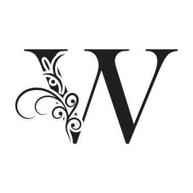 Harf W İş Kurumsal Birlik Vektörü logo tasarım şablonu