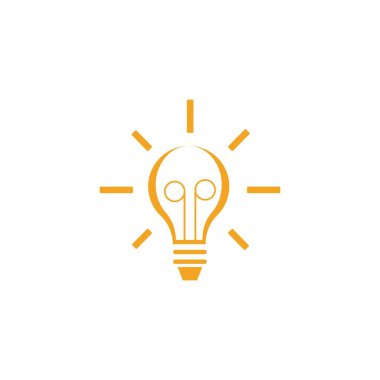 Ampul sembolü vektör tasarımı çizimi