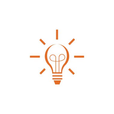 Ampul sembolü vektör tasarımı çizimi