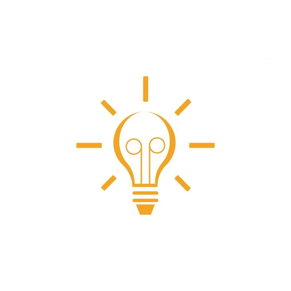 Glödlampa Symbol Vektor Design Illustration — Stock vektor