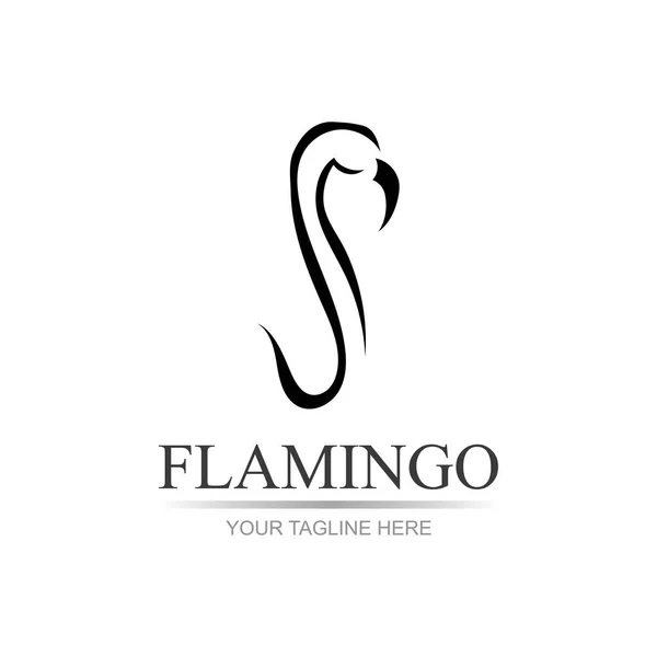 Vektorillustration Eines Flamingos Flamingo Logo Flamingo Illustrationsidee Für Logo Symbol — Stockvektor