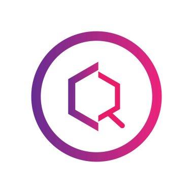 Q Harfi Logo Şablonu vektör simgesi tasarımı