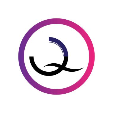 Q Harfi Logo Şablonu vektör simgesi tasarımı