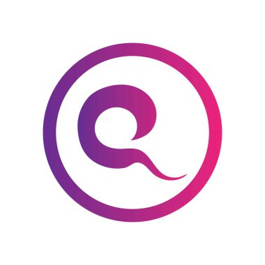 Q Harfi Logo Şablonu vektör simgesi tasarımı