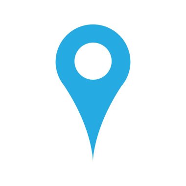 Haritalama ve uydu dağıtımı için harita nokta konumu pin vektör simgesi