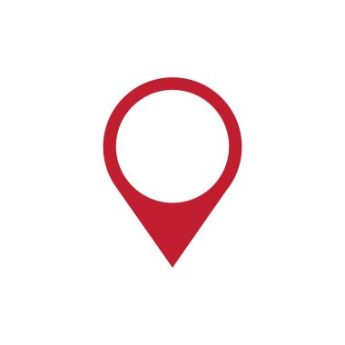 Haritalama ve uydu dağıtımı için harita nokta konumu pin vektör simgesi