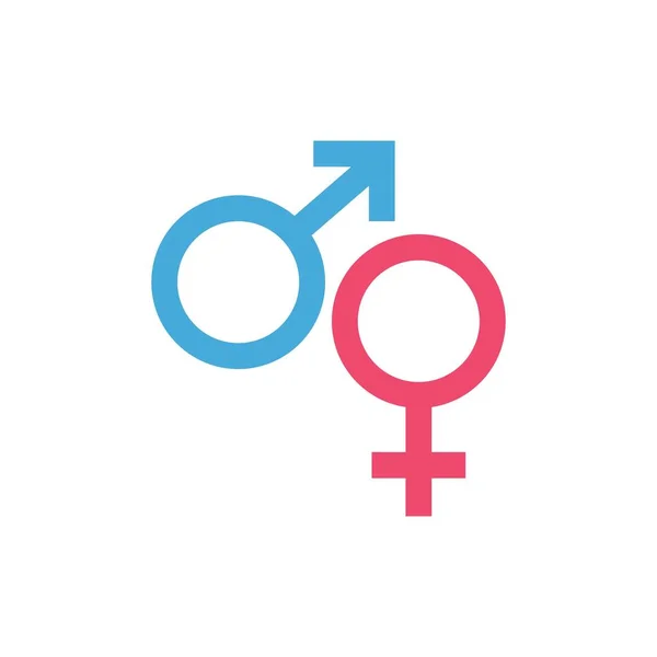 Male Female Gender Sign Symbol Icon Vector Illustration — Stock Vector