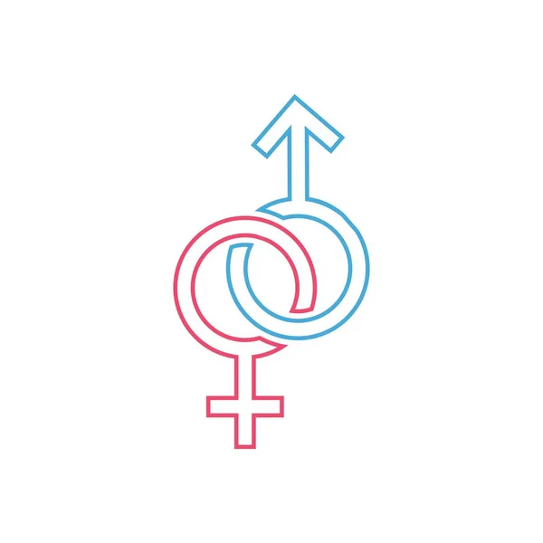 Male Female Gender Sign Symbol Icon Vector Illustration — Stock Vector