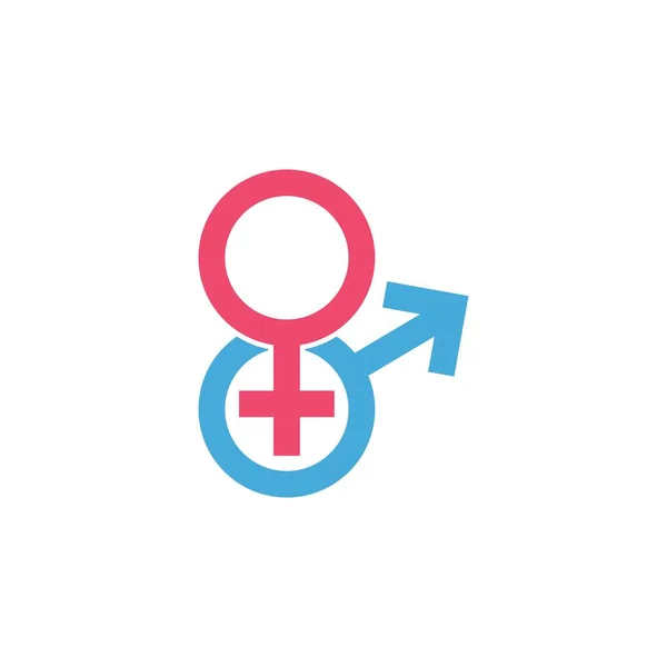 Signo Género Masculino Femenino Icono Icono Vector Ilustración — Archivo Imágenes Vectoriales
