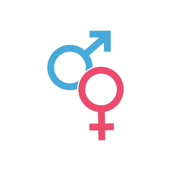 男性和女性性别符号图标图标矢量说明 — 图库矢量图片