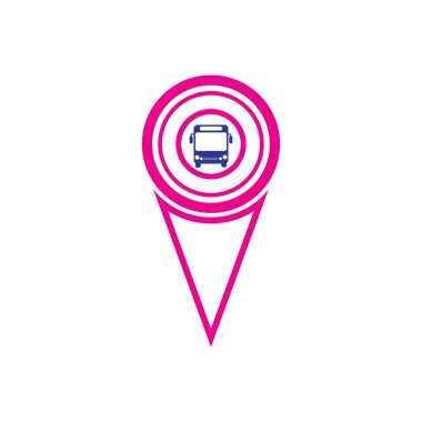 otobüs durağı konum haritası işaretçisi