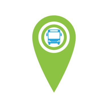 otobüs durağı konum haritası işaretçisi