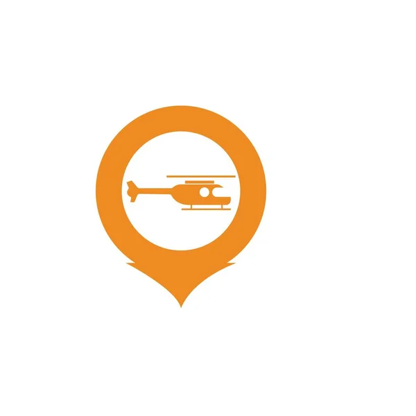 Plaats Van Heliport Icoon Trendy Platte Stijl — Stockvector