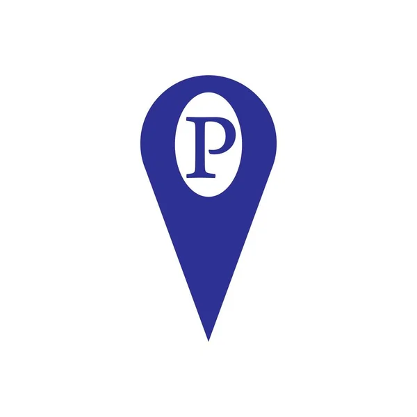 Map Point Parking Logo Vector Illustration Design — Stock Vector