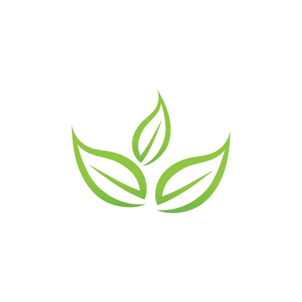 Logos Hoja Verde Ecología Naturaleza Elemento Vector — Vector de stock
