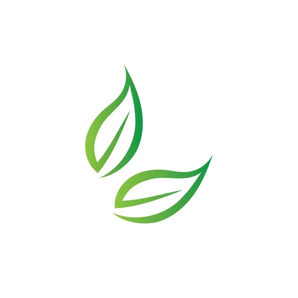 Logos Hoja Verde Ecología Naturaleza Elemento Vector — Archivo Imágenes Vectoriales