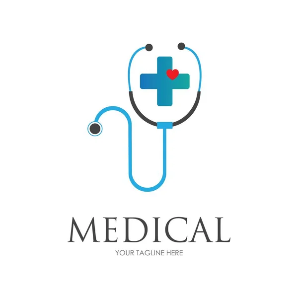 Disegno Illustrazione Vettoriale Del Modello Del Logo Medico Salute — Vettoriale Stock
