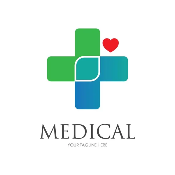 Salud Medical Logo Plantilla Vector Ilustración Diseño — Archivo Imágenes Vectoriales