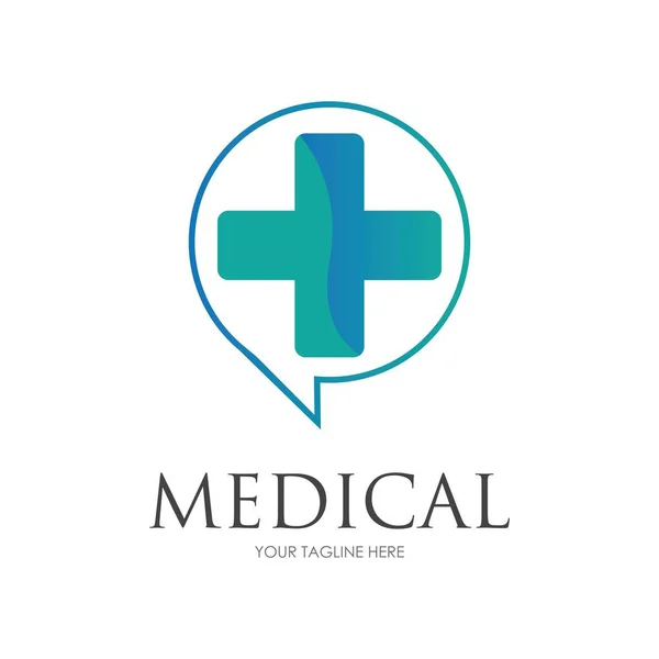 Hälsa Medicinsk Logotyp Mall Vektor Illustration Design — Stock vektor