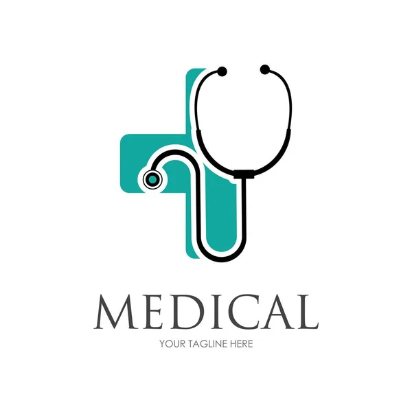 Design Ilustração Vetor Modelo Logotipo Médico Saúde — Vetor de Stock