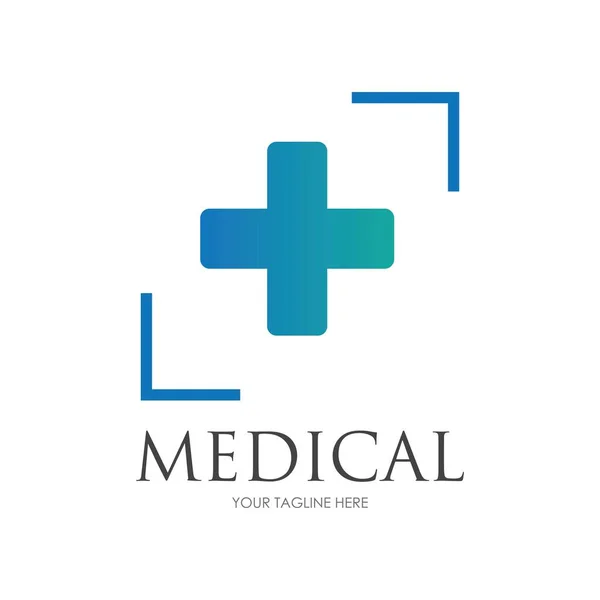 Здоров Медичний Шаблон Логотипу Векторний Дизайн Ілюстрації — стоковий вектор