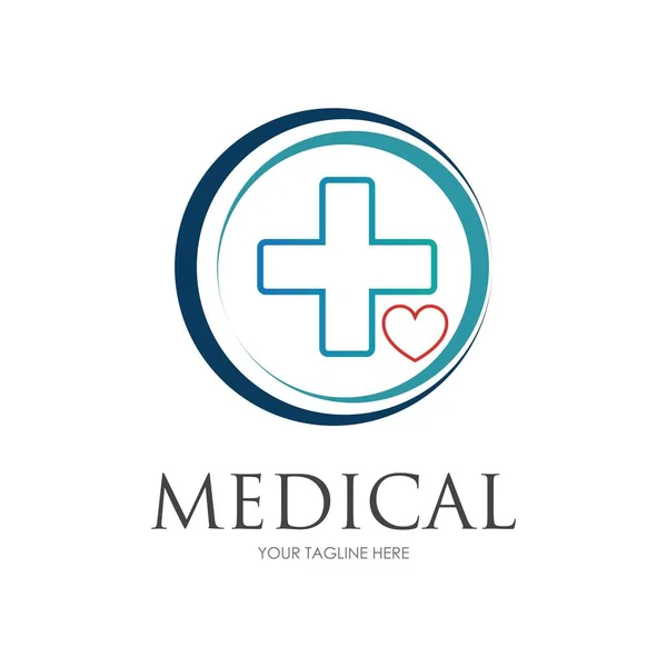 Hälsa Medicinsk Logotyp Mall Vektor Illustration Design — Stock vektor