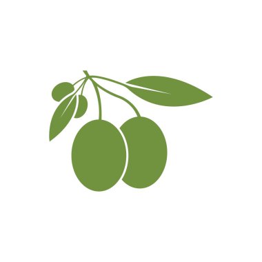 Zeytin logosu şablon vektör resimleme tasarımı